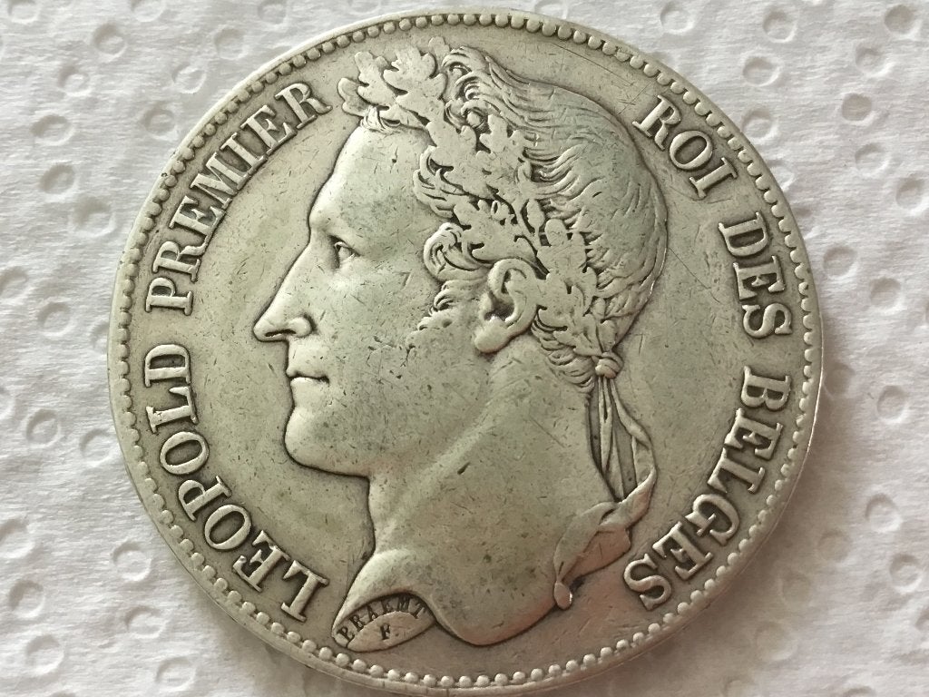 5 francs 1848 Leopold I, Timbres & Monnaies, Monnaies | Belgique, Enlèvement ou Envoi, Argent, Argent