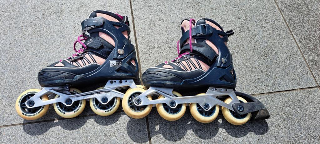 Oxelo skeelers maat 35-38 met bescherming, Sport en Fitness, Skeelers, Kinderen, Inline skates 4 wielen, Ophalen, Overige merken