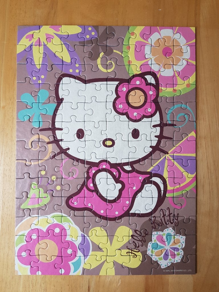 Puzzle Hello Kitty (100 pièces), Enlèvement, Plus de 50 pièces, Utilisé