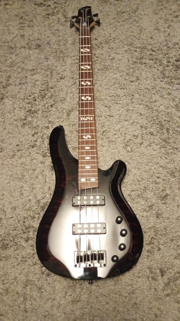 Harley Benton B-450 QTB Progressive Series, Ophalen, Zo goed als nieuw, Elektrisch