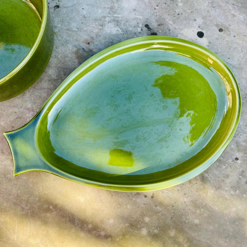 Plat Vintage Boch Cocktail Vert Imperial (1961), Antiquités & Art, Enlèvement ou Envoi