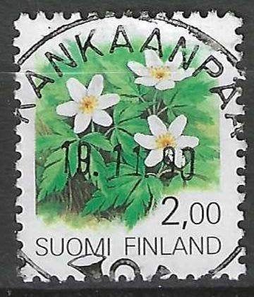 Finlande 1990 - Yvert 1066 - Fleurs - Anémone deforêt  (ST), Envoi, Finlande, Affranchi