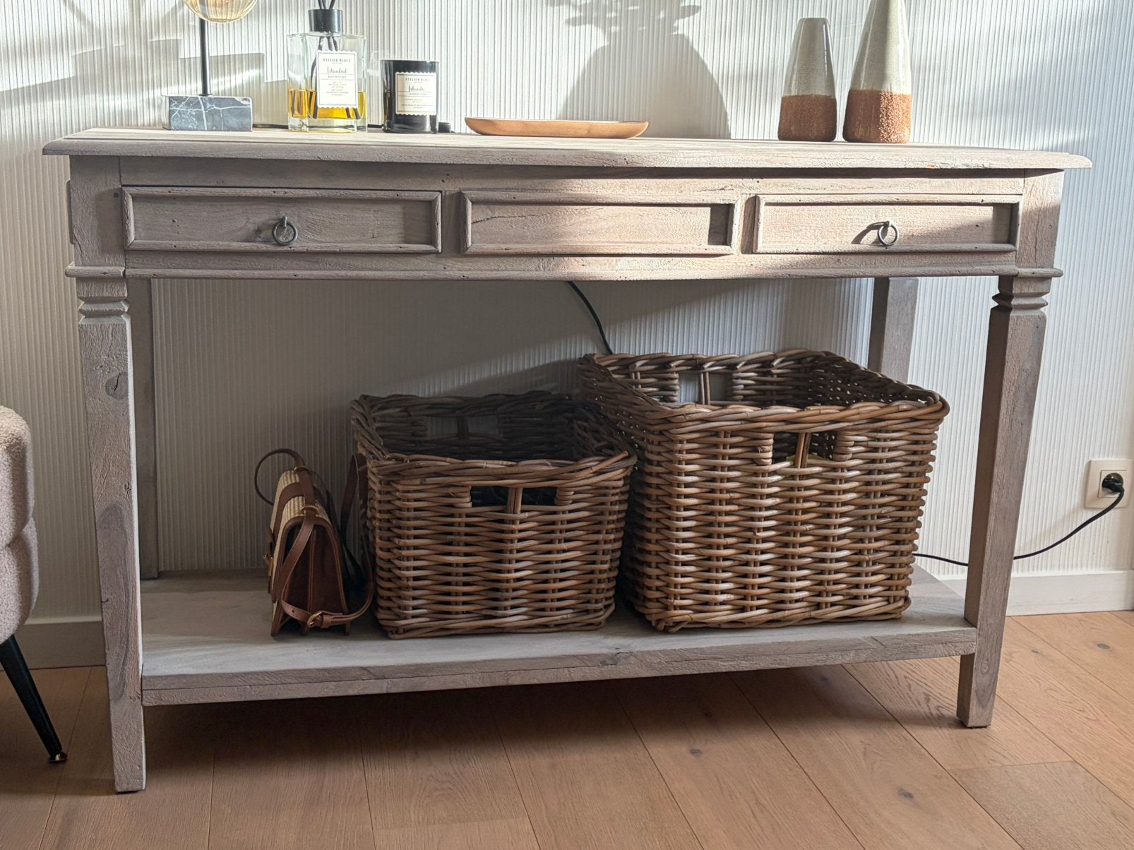 Massieve eiken commode, Huis en Inrichting, Tafels | Sidetables, Ophalen, Gebruikt, Landelijk