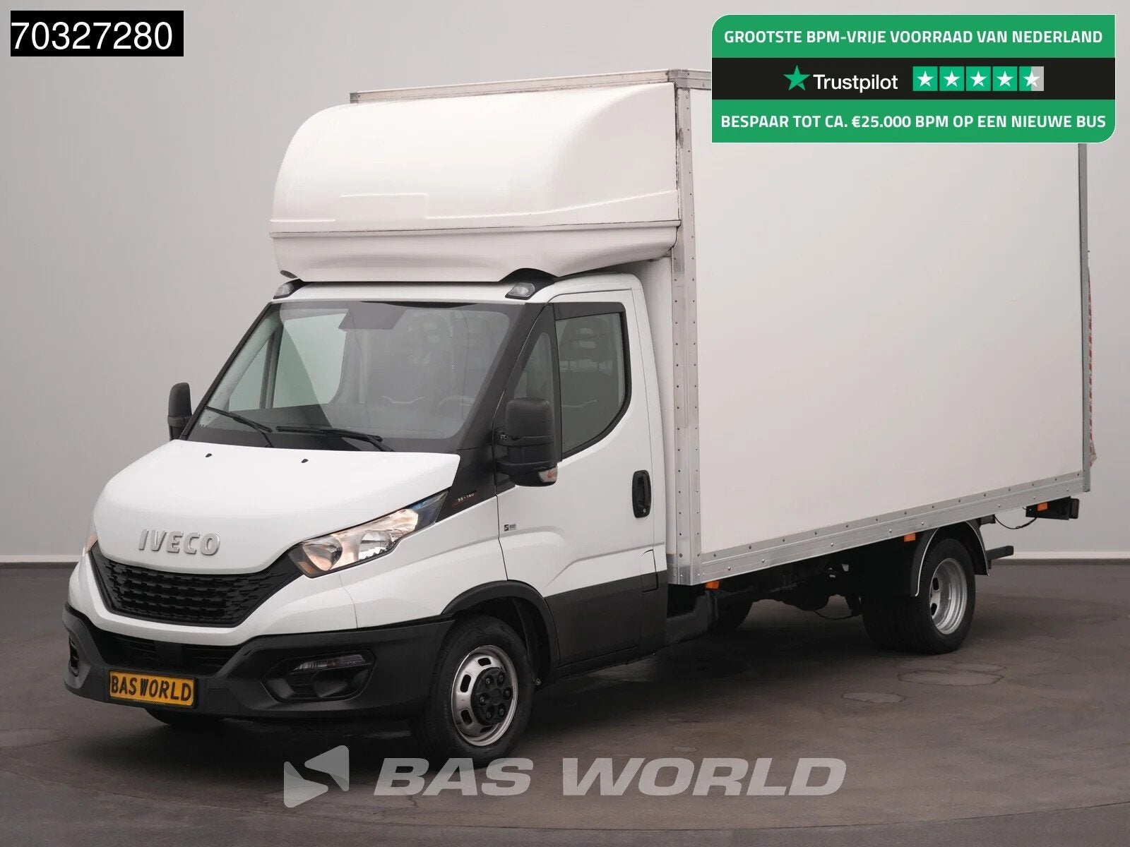 Iveco Daily 35C16 3.0L Laadklep Dubbellucht Bakwagen Airco C, Stof, Gebruikt, Euro 6, 4 cilinders