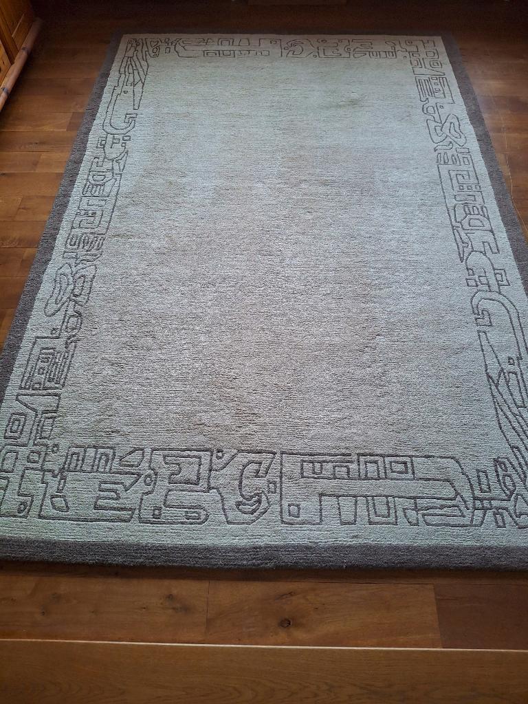 wollen tapijt New Trend India - Nepal, 200 cm ou plus, New Trend India, Crème, 150 à 200 cm