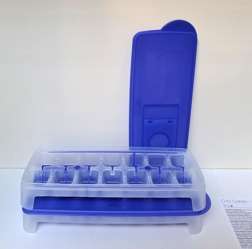 Tupperware™ « Ravier - Bac - Moule à Glaçons » bleu, Envoi, Neuf, Bleu, Boîte