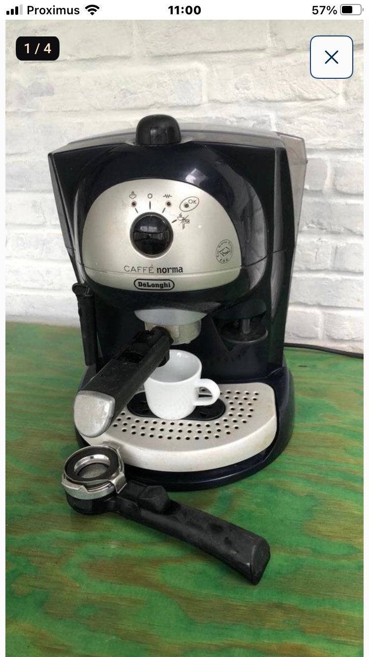 Expressomachine, Ophalen, Gebruikt, Espresso apparaat, Gemalen koffie