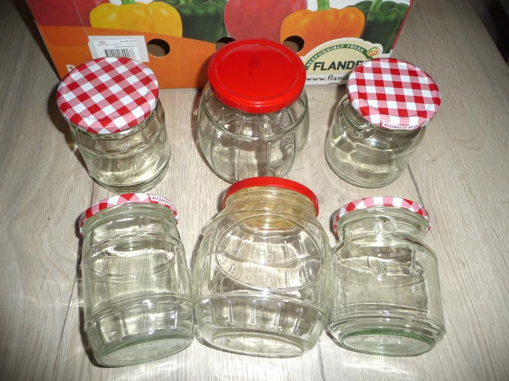 Bocaux à confiture grand format (jusqu'à 39 pièces), Enlèvement ou Envoi, Comme neuf, Verre, Casserole, Bidon ou Boîte