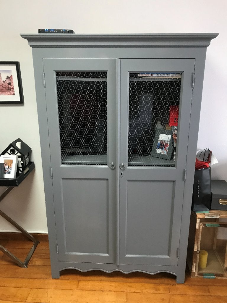 Beau meuble TV gris, Maison & Meubles, 25 à 50 cm, Comme neuf, 100 à 150 cm, Enlèvement