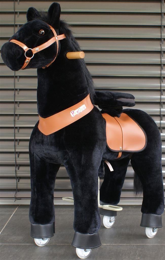 PonyCycle Zwart met zwarte manen, Klein, Enfants & Bébés, Jouets | Véhicules en jouets, Neuf, Enlèvement ou Envoi