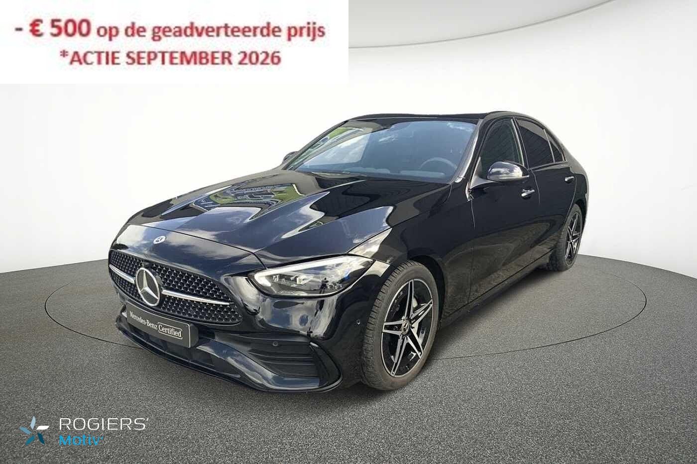Mercedes-Benz C-Klasse 180 AMG Line (automatique), Autos, Achat, 1800 kg, Entretenue par le concessionnaire, Noir