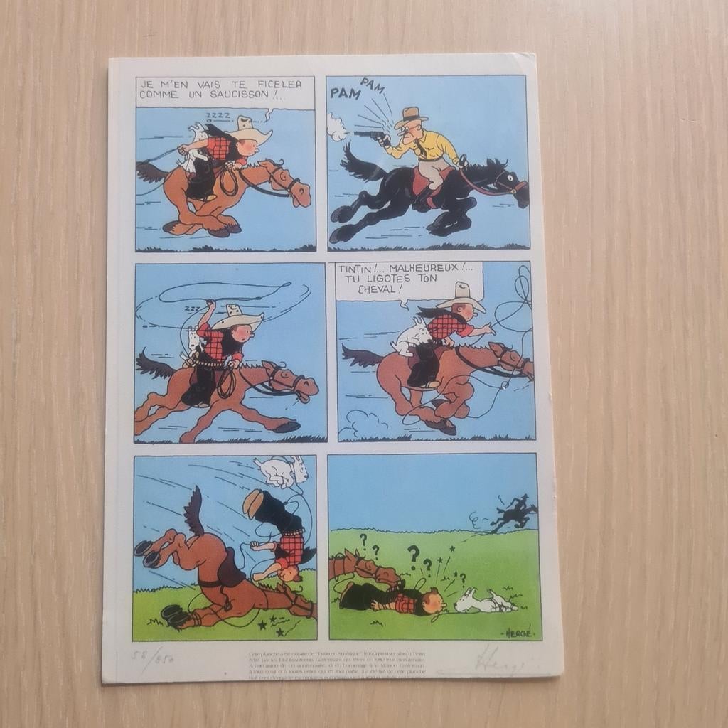 Rare tintin en Amérique carte postale  10 exemplaires, Enlèvement ou Envoi
