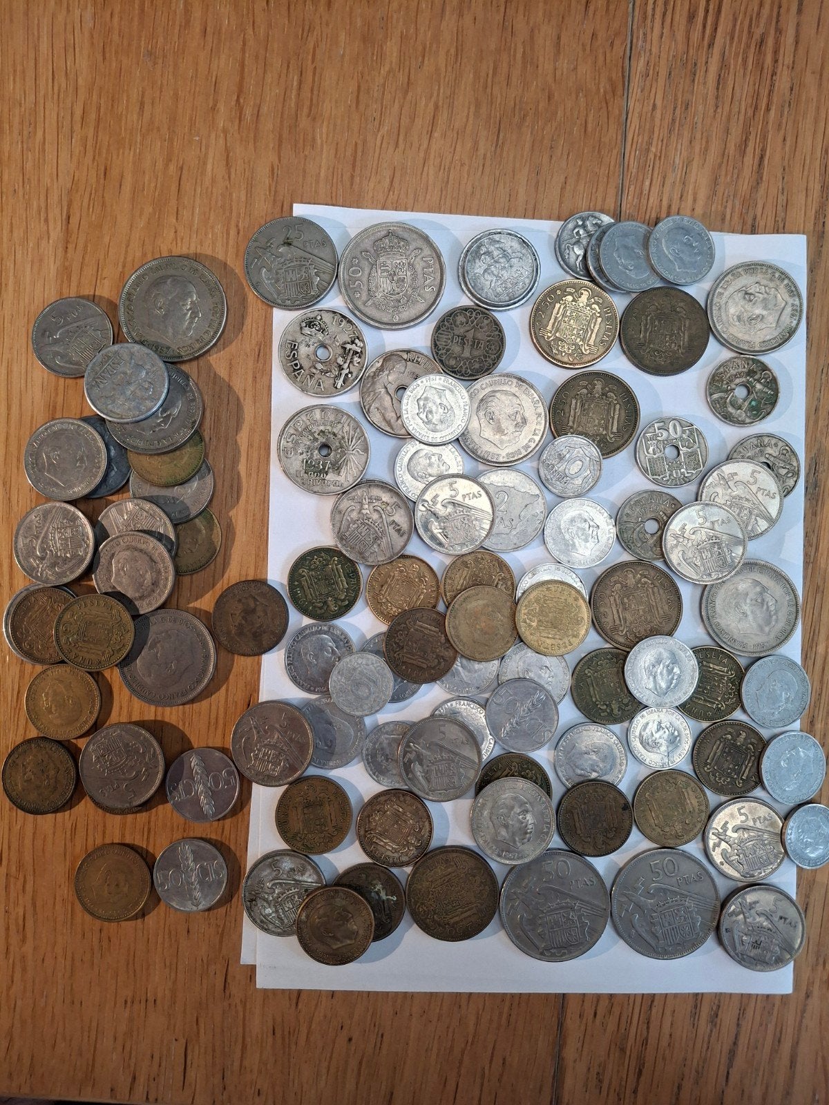 Munten uit Spanje periode Franco mooie leesbaar, Ophalen of Verzenden, Munten
