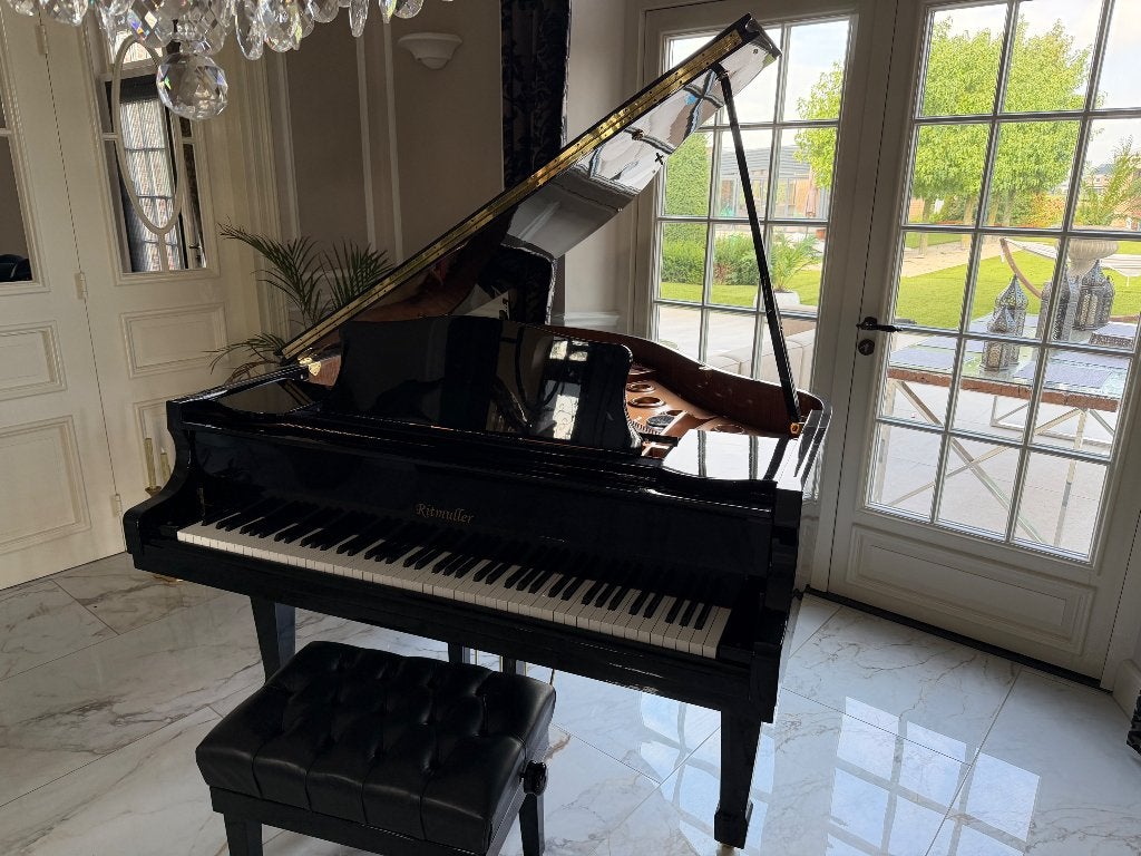Vleugel piano, Ophalen, Gebruikt, Zwart, Piano