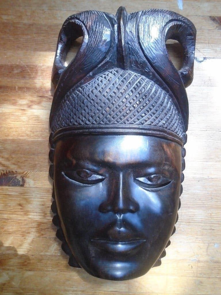 masque africain, Antiek en Kunst, Hout, Bruin, Afrika, Masker