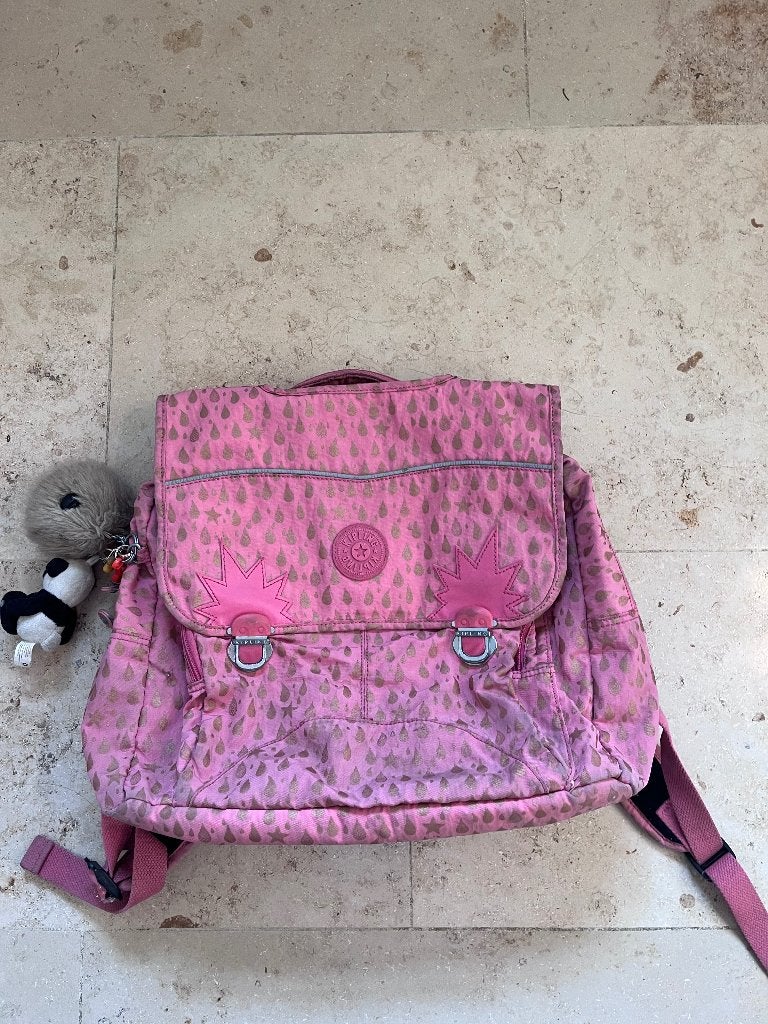 Boekentas kipling, Ophalen, Rugtas, Roze, Gebruikt