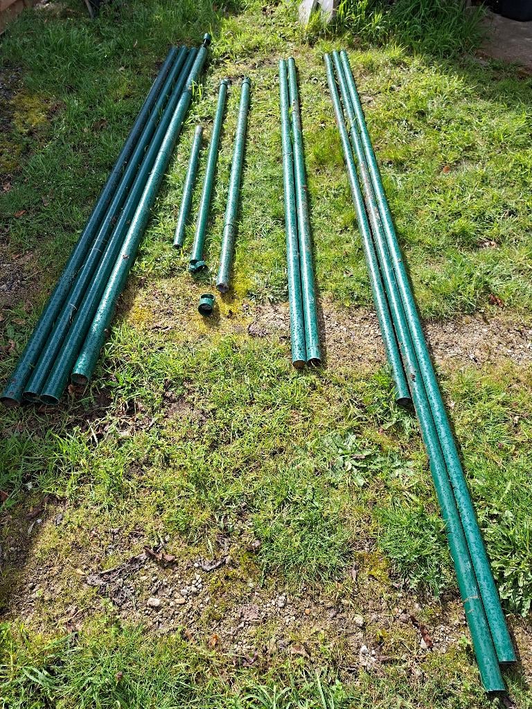 Groene bekaert palen, Tuin en Terras, Ophalen, Gebruikt, Palen