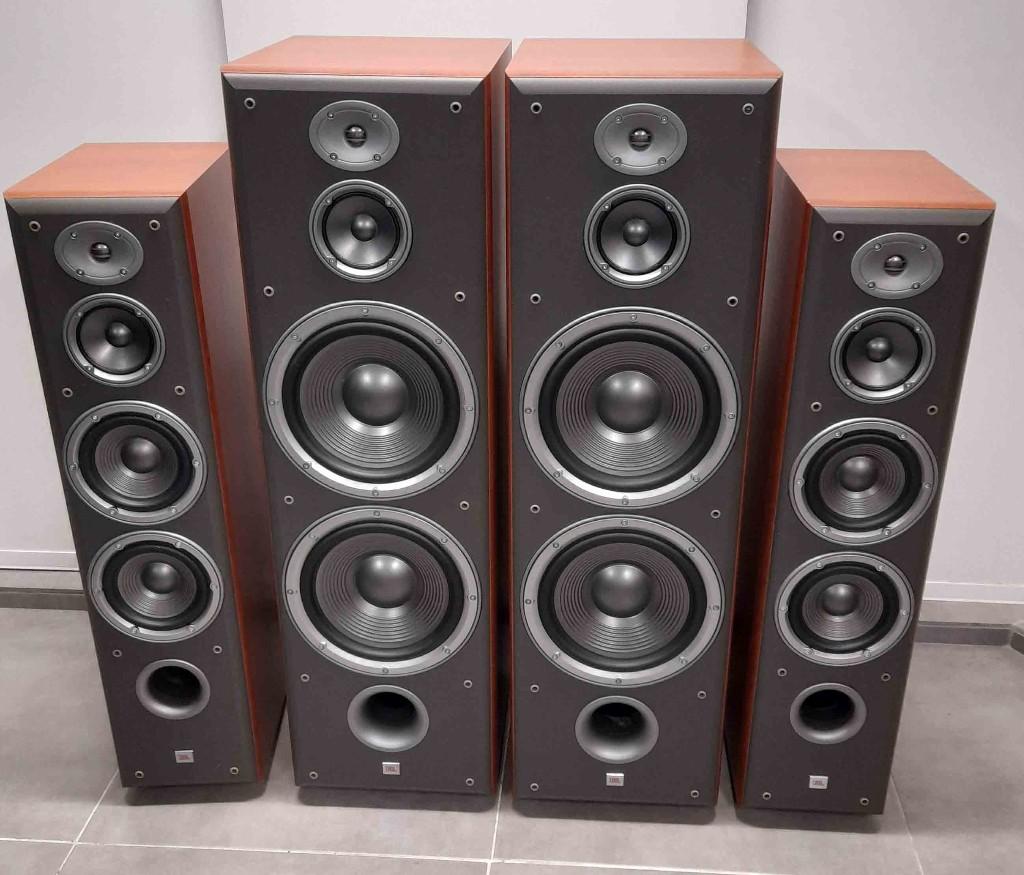JBL  sets E100 en E80 als nieuw apart te koop/beluisteren, TV, Hi-fi & Vidéo, Enceintes, Comme neuf, Haut-parleurs Frontaux, Arrière ou Stéréo