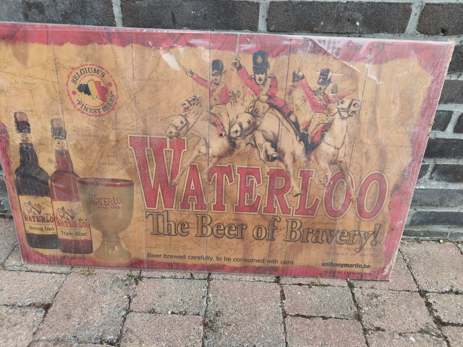houten reclamebord, Huis en Inrichting, Barren, Ophalen