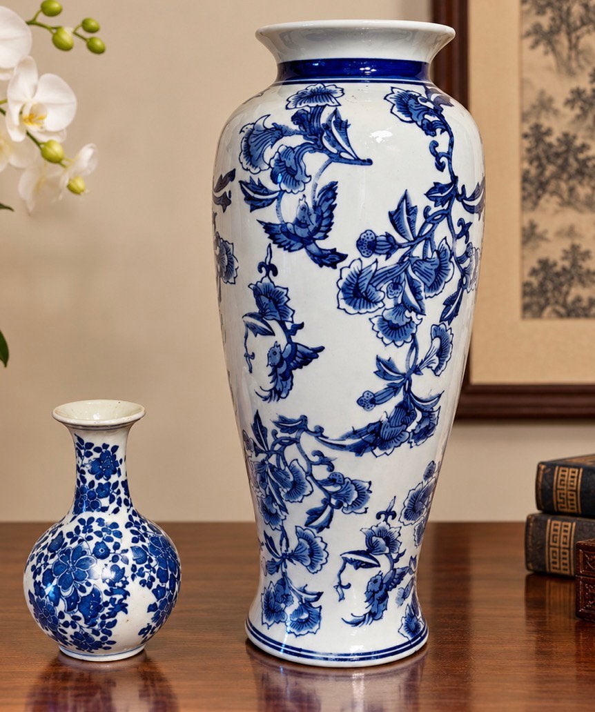 Lot mooie Chinese vazen–Blauw-wit porselein (Chinoiserie), Antiek en Kunst, Ophalen