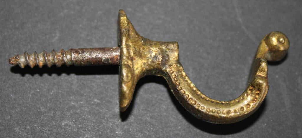 Antiek ophanghaakje in koper, Ophalen of Verzenden