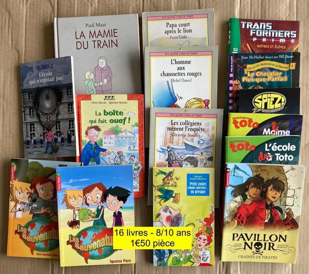 16 LIVRES POCKET jeunes lecteurs à partir de 7 ans, Enlèvement ou Envoi, Utilisé, Fiction général