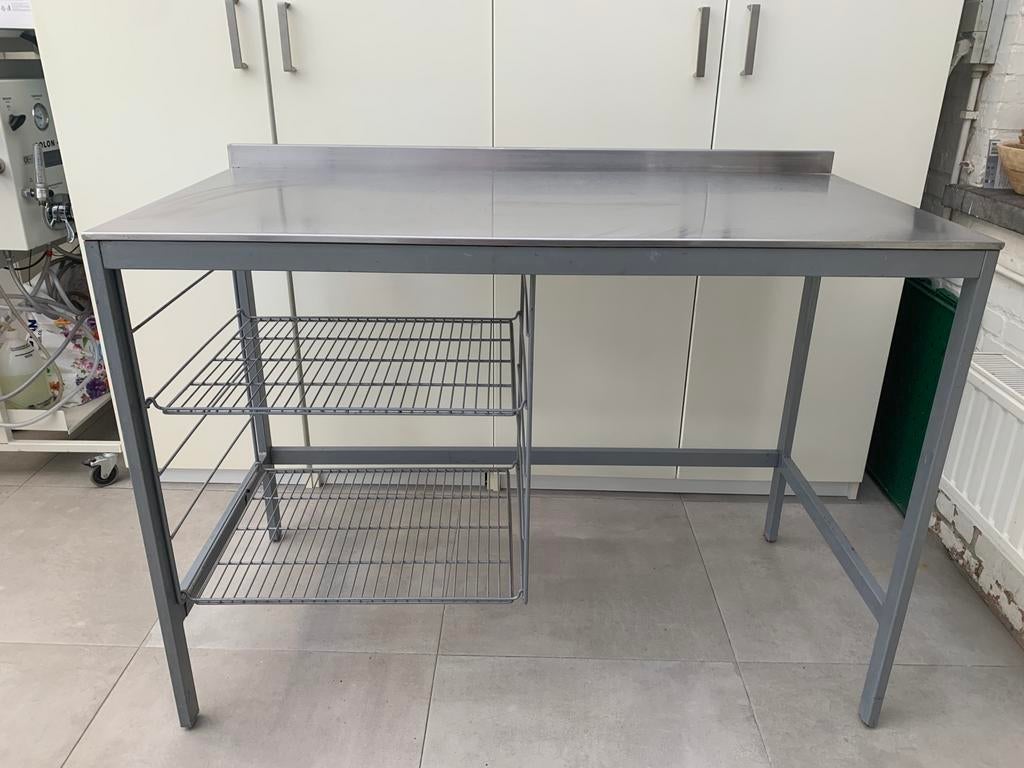 Inox horeca werktafel - afmetingen zie foto’s, Ophalen, Gebruikt