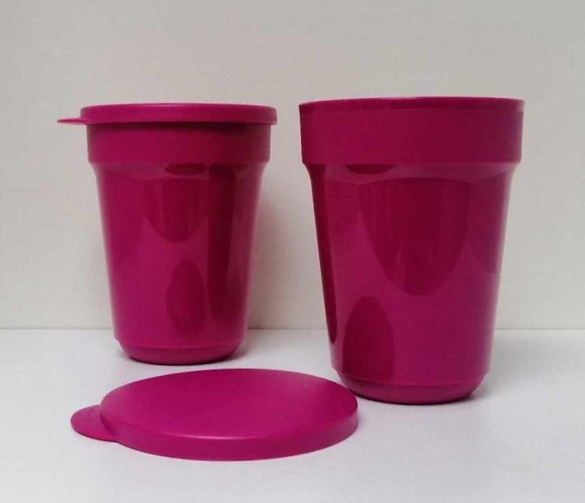 Tupperware™ « Beker Aloha » x 2 - 470 ml - paars, Verzenden, Nieuw, Paars, Bak of Kom