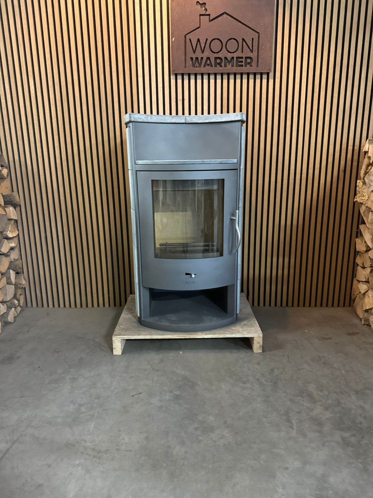 25234 Speksteenkachel Olsberg 8kw, Ophalen, Gebruikt, Houtkachel, Vrijstaand
