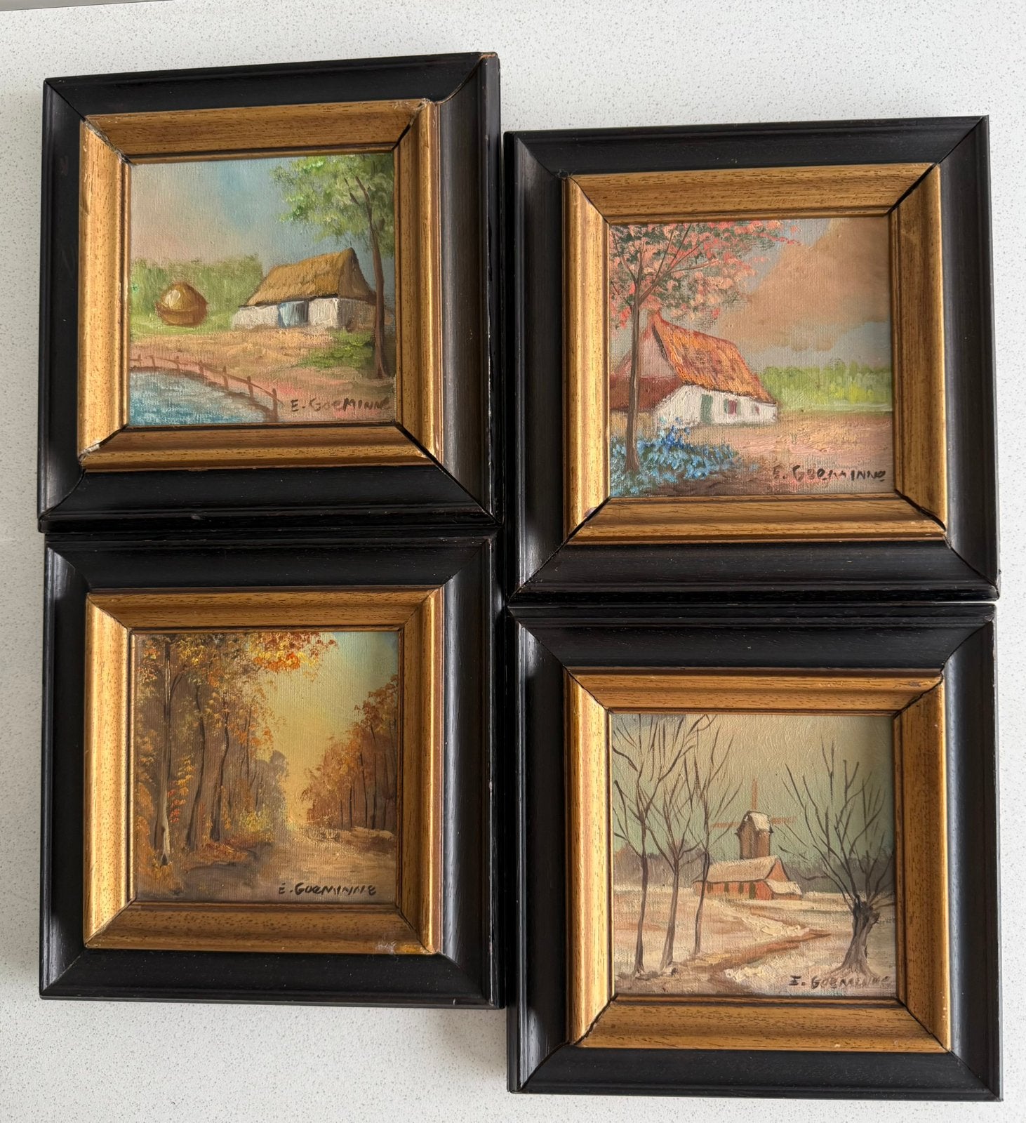 4 schilderijen E.Goeminne, Enlèvement