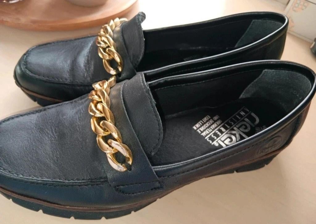 Zwarte nieuwe moccasins Rieker maat 38, Kleding | Heren, Schoenen, Zwart, Nieuw, Ophalen of Verzenden, Espadrilles of Moccasins