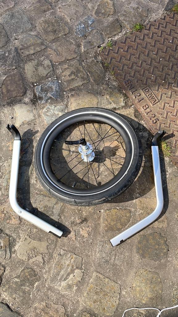 Roue de jogging pour thule chariot lite 2, Enlèvement ou Envoi, Utilisé, Remorque pour enfant, 40 à 60 kg