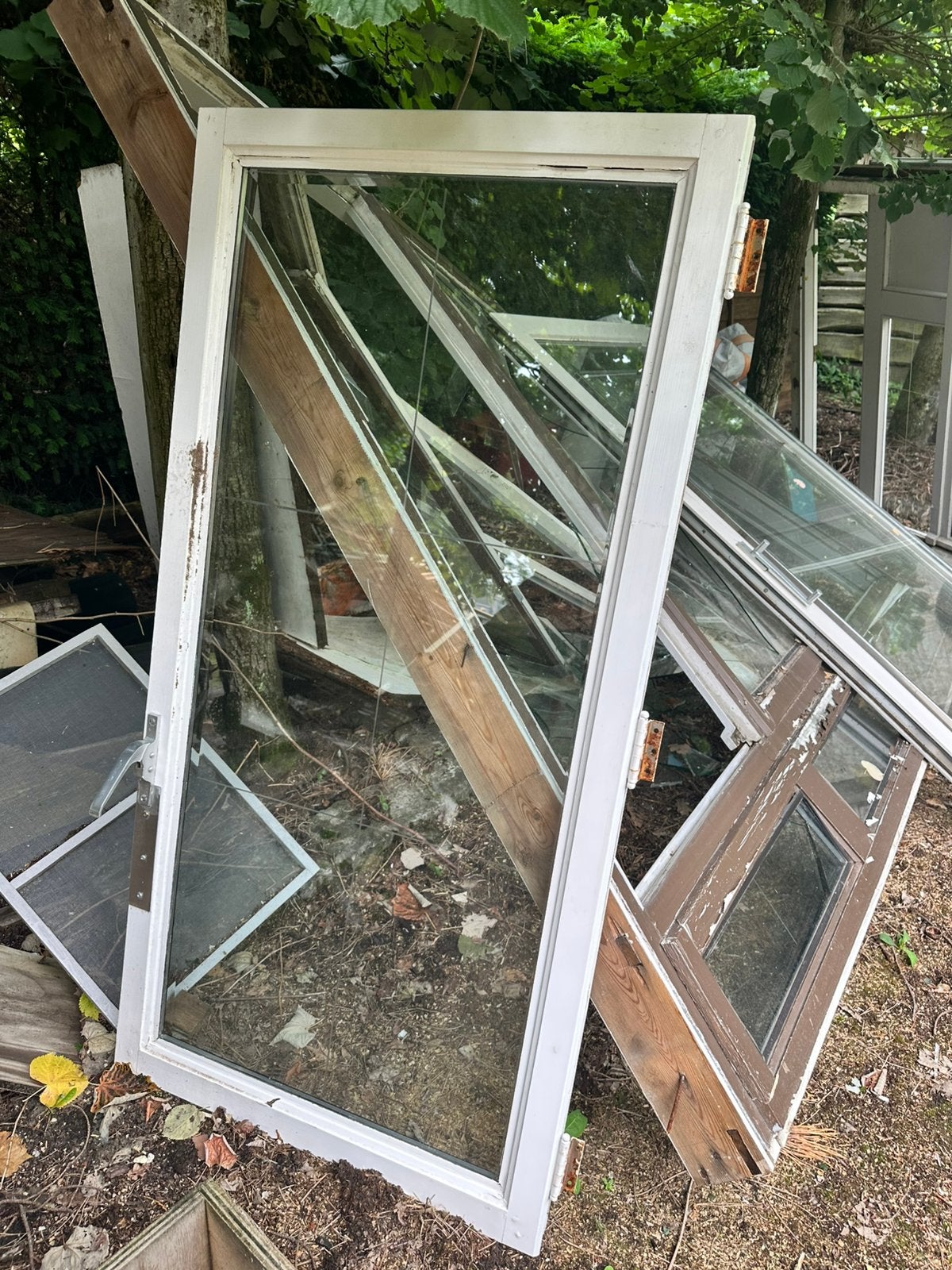 Gratis houten ramen / hout raam / houten deur, Ophalen, Gebruikt, Hout