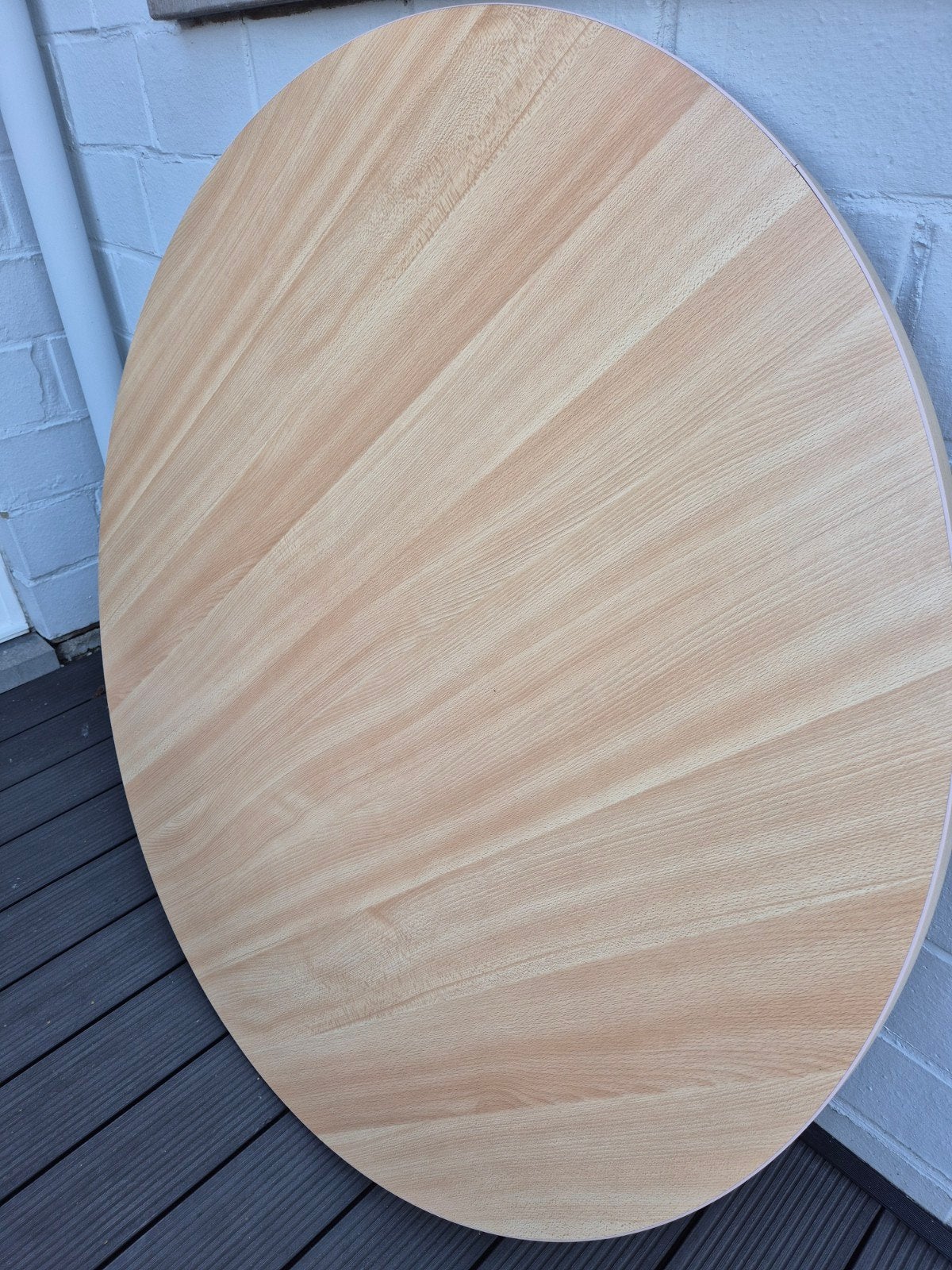 Rond tafelblad 120 cm lichte houtlook, Ophalen