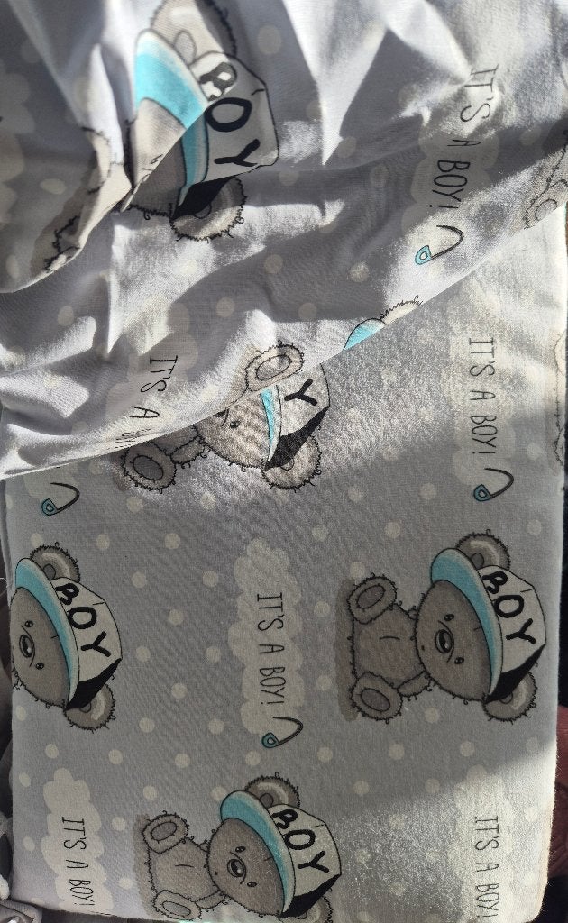 Tour de lit et drap-housse pour bébé - c'est un garçon, Enfants & Bébés, Garçon, Tour de lit, Comme neuf, Enlèvement