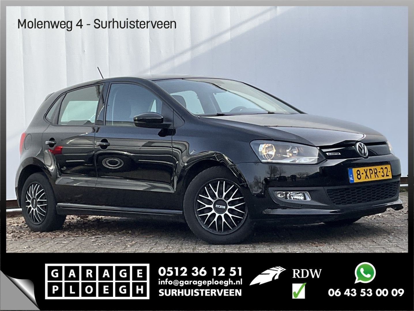 Volkswagen Polo 1.4 TDI BlueMotion Navi Airco Cruise 5 Deurs, Auto's, Zwart, Bedrijf, Start-stop-systeem, 82 g/km