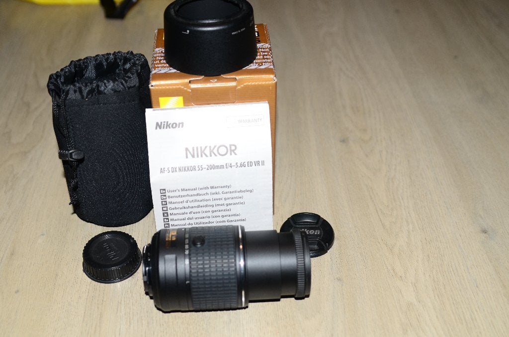 nikon lens af-s 55-200 dx ed g vr 2, Nikon, Zo goed als nieuw, Nikon F-mount, Beschermhoes/tas
