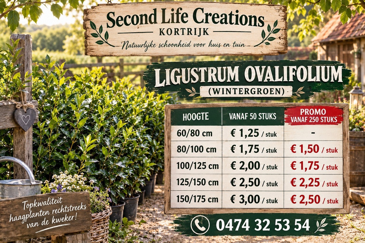 ‼️Ligustrum Ovalifolium aan promoprijzen ‼️, Tuin en Terras, Ophalen, Taxus
