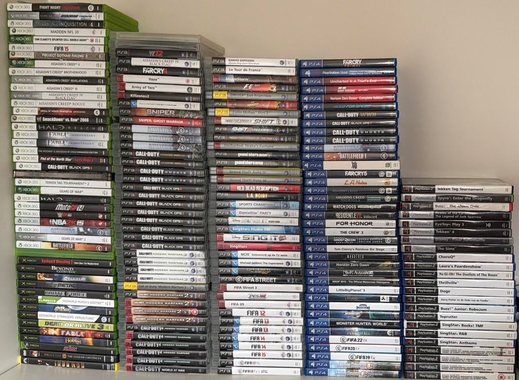 Playstations en Xbox Games 185x Stuck, Games en Spelcomputers, Ophalen, Zo goed als nieuw