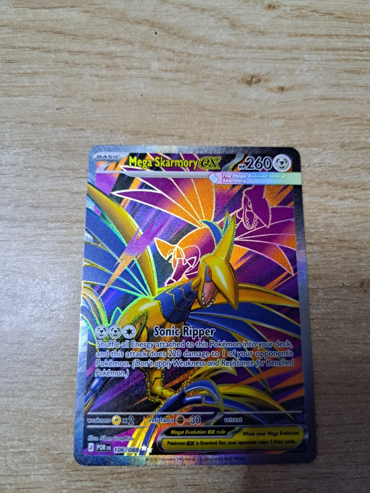Mega Skarmory 106, Enlèvement