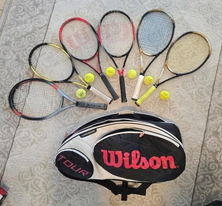 Rackets de tennis + Tennis bag, Enlèvement ou Envoi, Wilson