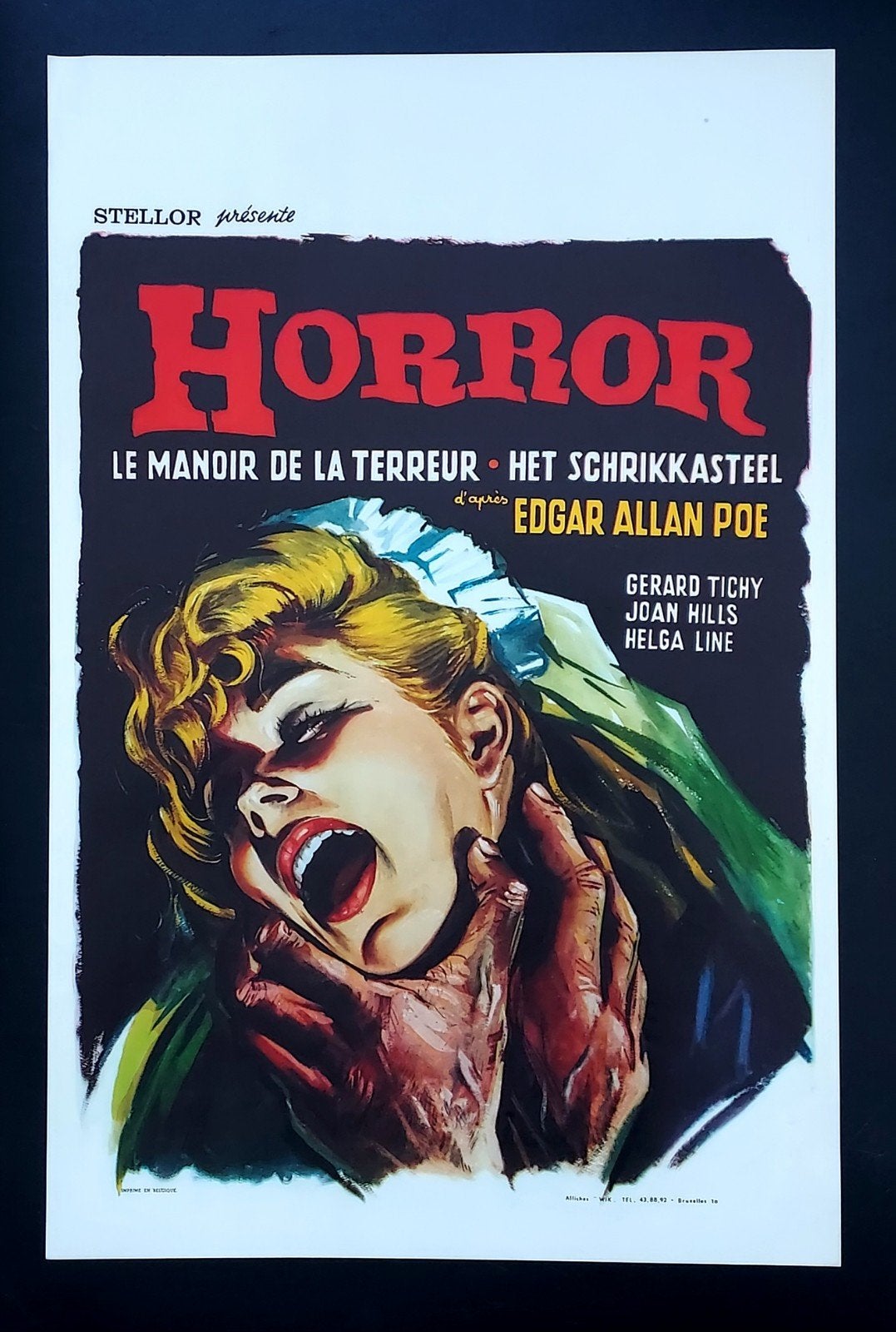 HORROR aka Het Schrikkasteel 1963 Alberto De Martino poster, Verzenden