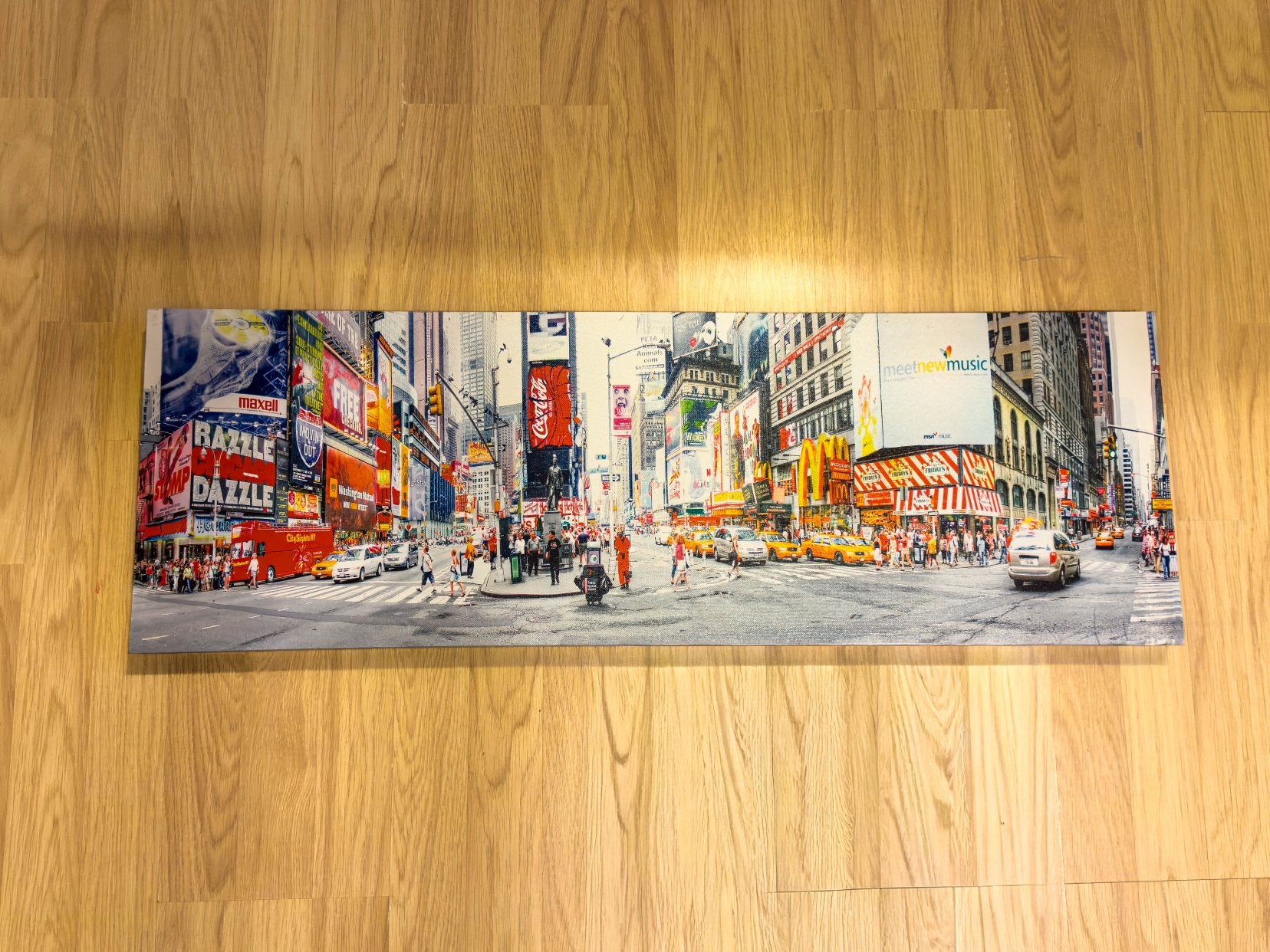 Impression sur toile Times Square New York, 30 cm, Enlèvement ou Envoi, 90 cm, Multicolore