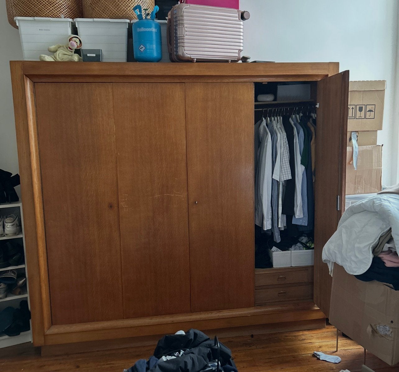 Prachtige massieve vintage kast, Huis en Inrichting, Ophalen, Zo goed als nieuw
