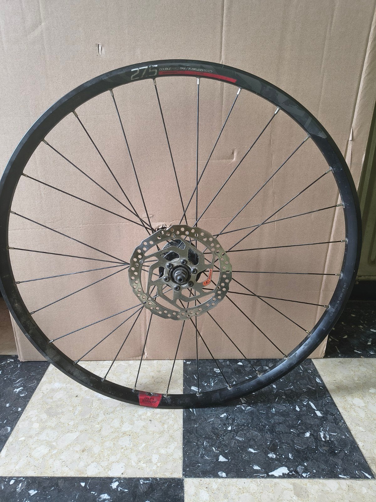 Rockrider 27,5inch achterwiel vr MTB met remschijf, Fietsen en Brommers, Ophalen, Frame, Gebruikt, Staal
