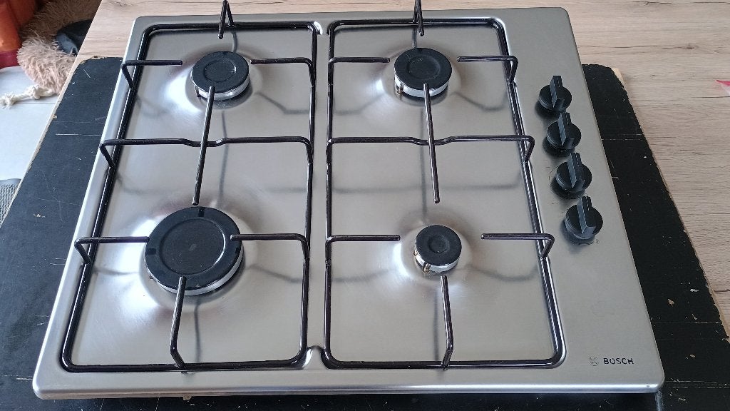 Plaque de cuisson gaz Bosch, Ophalen, Gebruikt, 4 kookzones, Inbouw