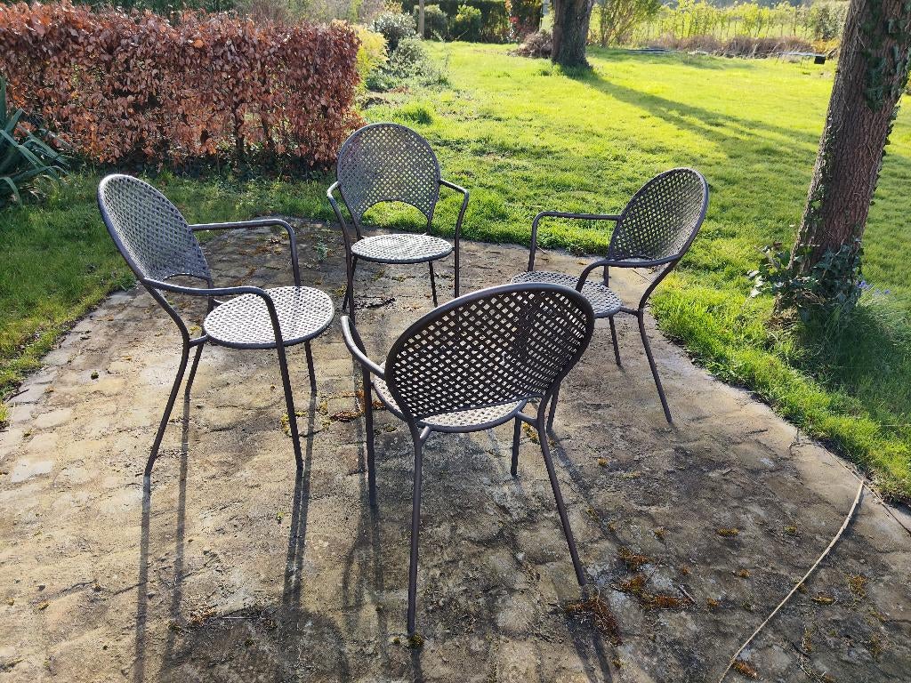 Chaise de jardin qualité industrielle marque Italienne, Enlèvement, Utilisé, Métal