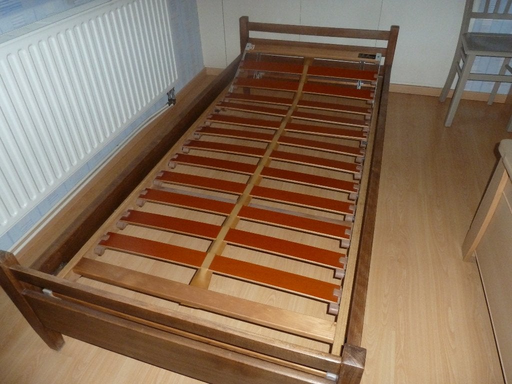 eenpersoonsbed, Ophalen, 85 tot 100 cm, Gebruikt, Lattenbodem