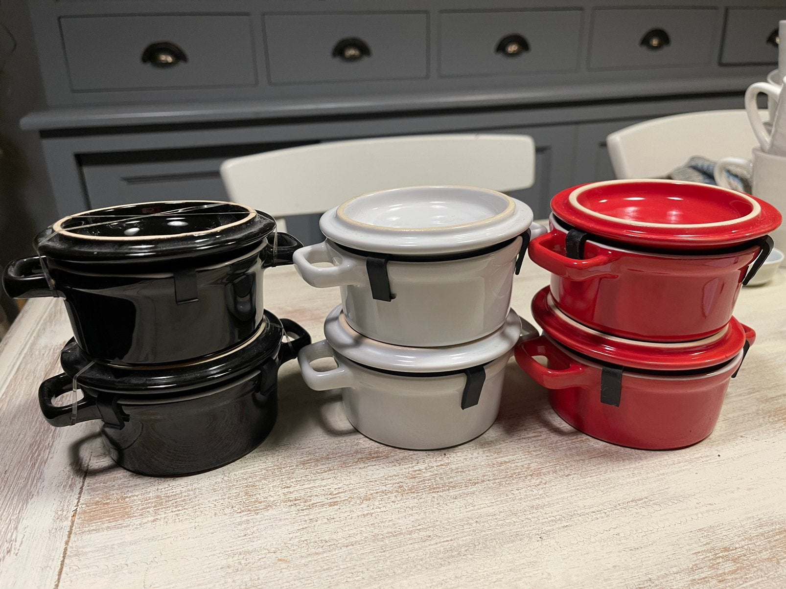Mini stoofpotjes set van 6, Huis en Inrichting, Keuken | Potten en Pannen, Ophalen, Nieuw