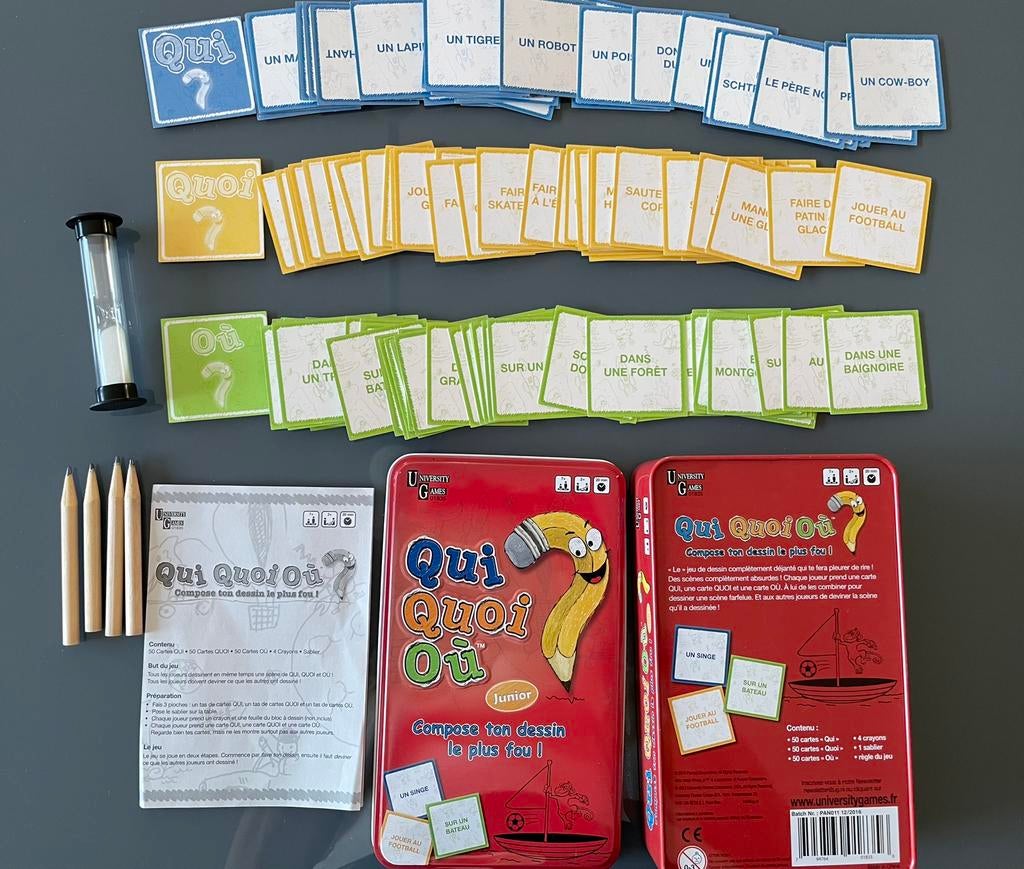 Kaartspel Who What Where, University Games, Hobby en Vrije tijd, Een of twee spelers, Ophalen of Verzenden, Zo goed als nieuw